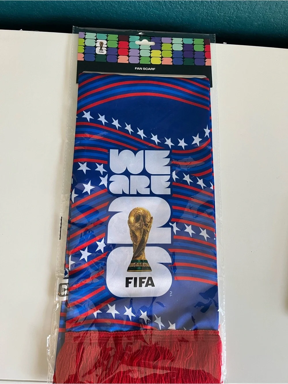 FIFA World Cup 2026 USA Scarf and Slim Can Cover NWT